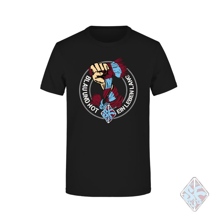 SF Chemnitz T-Shirt Blau und Rot schwarz