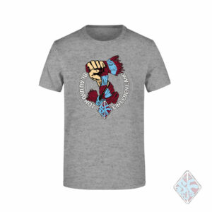 SF Chemnitz T-Shirt  Blau und Rot melange